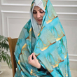 پارچه چادری فیروزه ای طرح مرمر