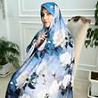 پارچه چادری آبی طرح رز