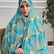 پارچه چادری فیروزه ای طرح مرمر
