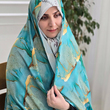 پارچه چادری فیروزه ای طرح مرمر