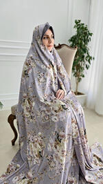 پارچه چادری نقره ای طرح نقره فام