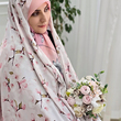 پارچه چادری صورتی طرح عطر سیب