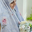 پارچه چادری آبی طرح پریسا