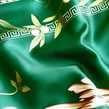 روسری سبز طرح پرنیان - ابریشم توییل