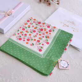 روسری سبز طرح مهنا - نخی - قواره ۹۵