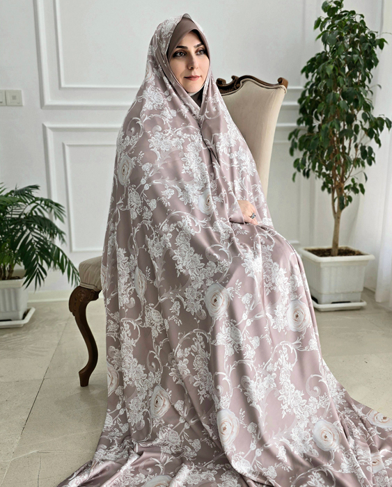 پارچه چادری بژ طرح شکوه