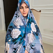 پارچه چادری آبی طرح رز