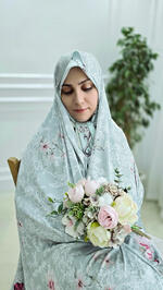 پارچه چادری سبز طرح پریسا