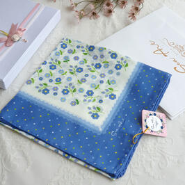 روسری آبی طرح مهنا - نخی - قواره ۹۵