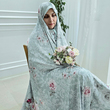 پارچه چادری سبز طرح پریسا